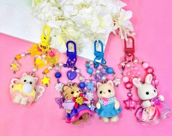 Handmade Calico Critter Keychain | Surprise Animal Keychain | Personalized Gift