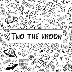 Two the Moon 2nd Birthday Coloring Activity