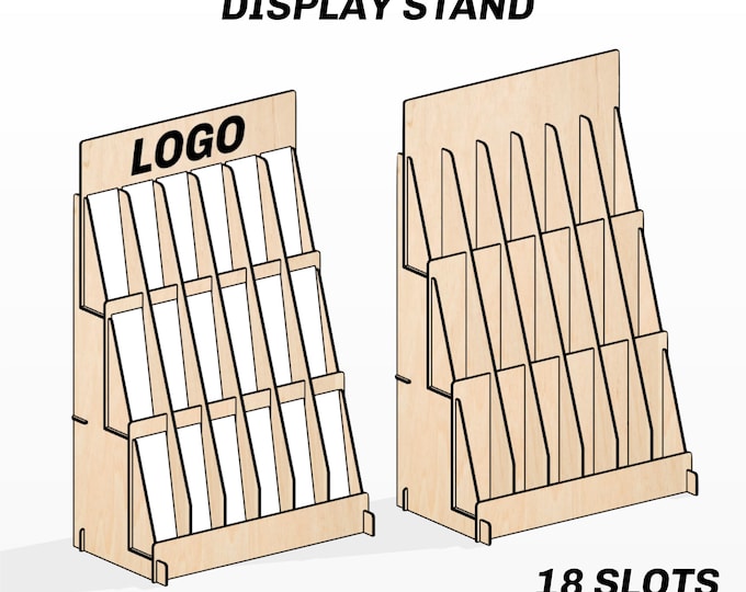 Custom Bookmark Display Stand With 18 Pockets for 3
