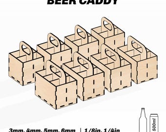 Beer box SVG - Beer caddy SVG - Beer Holder SVG  | Laser cut files