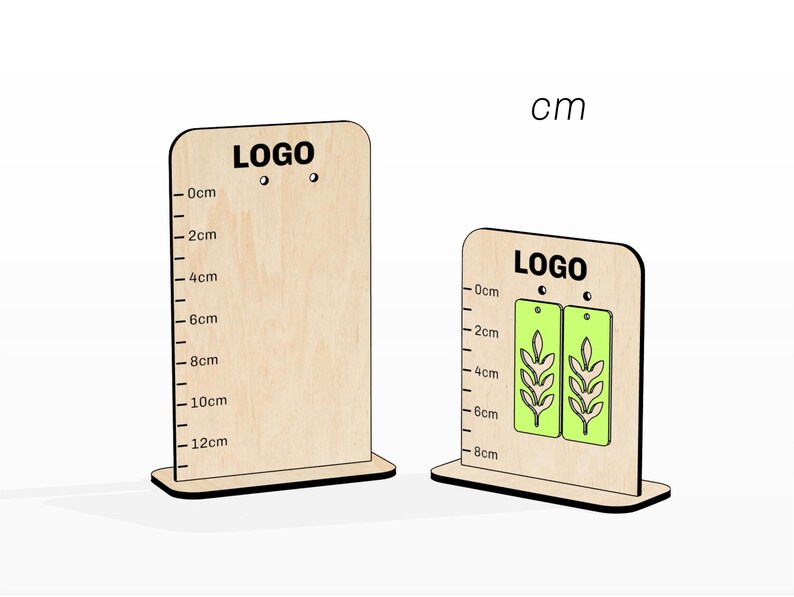 Earring Display Stand SVG: Laser Cut Jewelry Ruler (digital Download ...