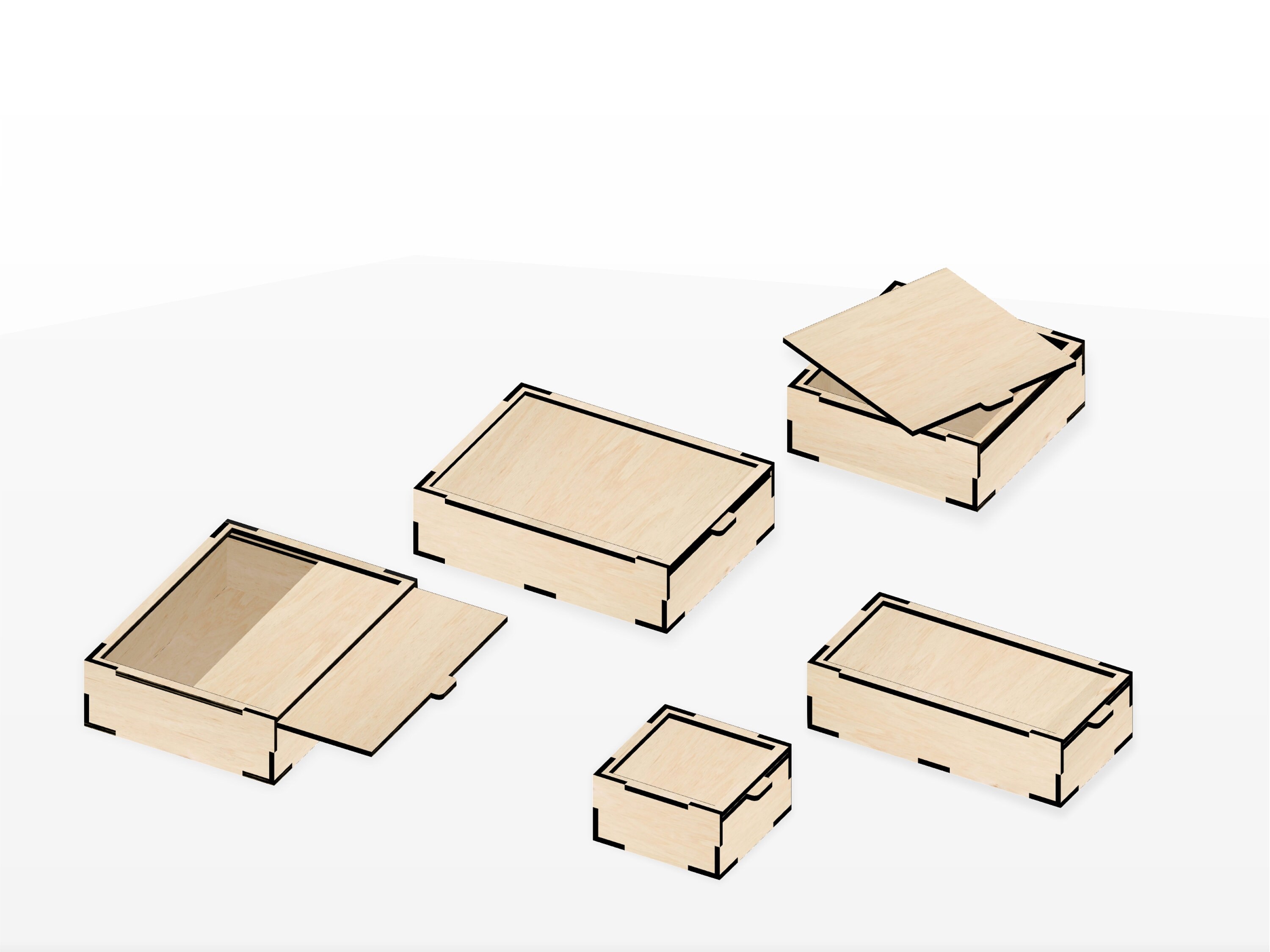 Laser Cut Box SVG Laser Cut Box File SVG DXF Template Etsy UK