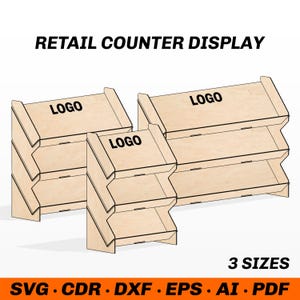Expositor plegable para estanterías minoristas, portátil, de 3 mm a 6 mm, con archivo cortado con láser para expositores de ferias de artesanía y stands de exhibición de mesa para vendedores.