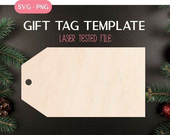 Stocking tag svg - Laser stocking name tags file - stocking tags gift tag template - thank you svg holiday gift tags glowforge svg