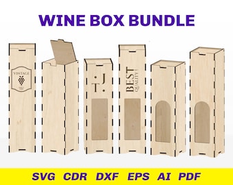 Wine Box SVG Laser Cut File: Gift Box Template (Digital Download)