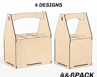 Beer Caddy SVG Laser Cut Can Bootle Holder file