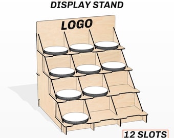 4x4 Coaster Display Stand SVG DXF Laser cut files