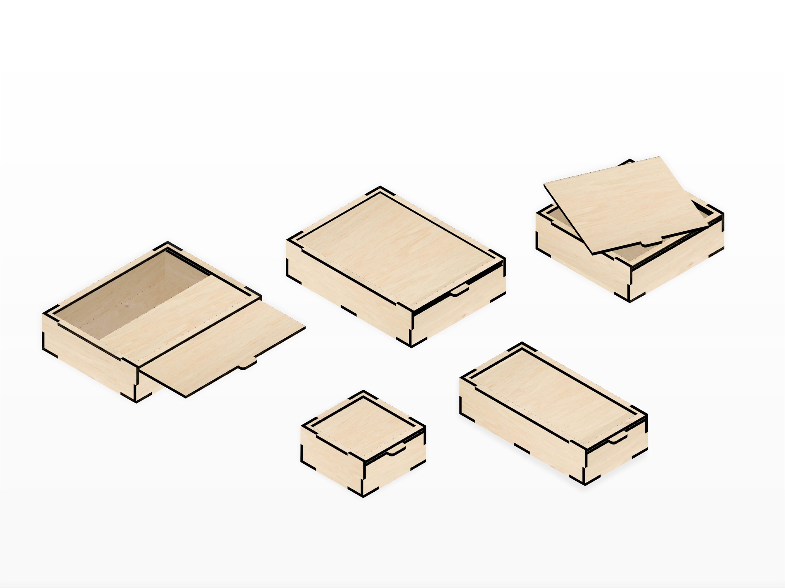 Laser Cut Box SVG Laser Cut Box File SVG DXF Template Etsy Australia