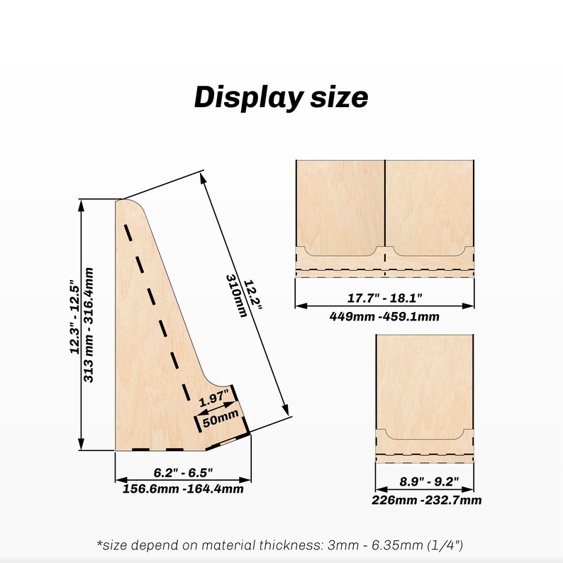 A4 Display Stand SVG Laser Cut File for Flyer Brochure Promotional ...