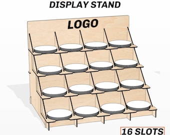 4 Inch Coaster Display Stand SVG DXF Laser cut files