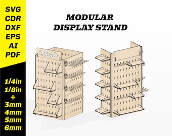 Jewelry, Earring, Keychain, Retail Display Stand SVG Laser Cut File