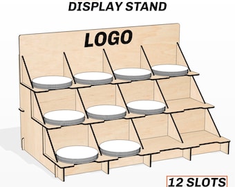 4 Inch Coaster Display Stand SVG DXF Laser cut files