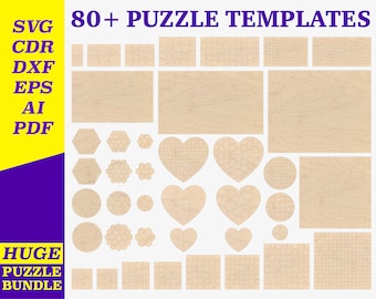 Jigsaw Puzzle SVG Template - Laser cut puzzle piece SVG puzzle template SVG - laser puzzle svg file