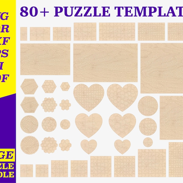 Jigsaw Puzzle SVG Template - Laser cut puzzle piece SVG puzzle template SVG - laser puzzle svg file