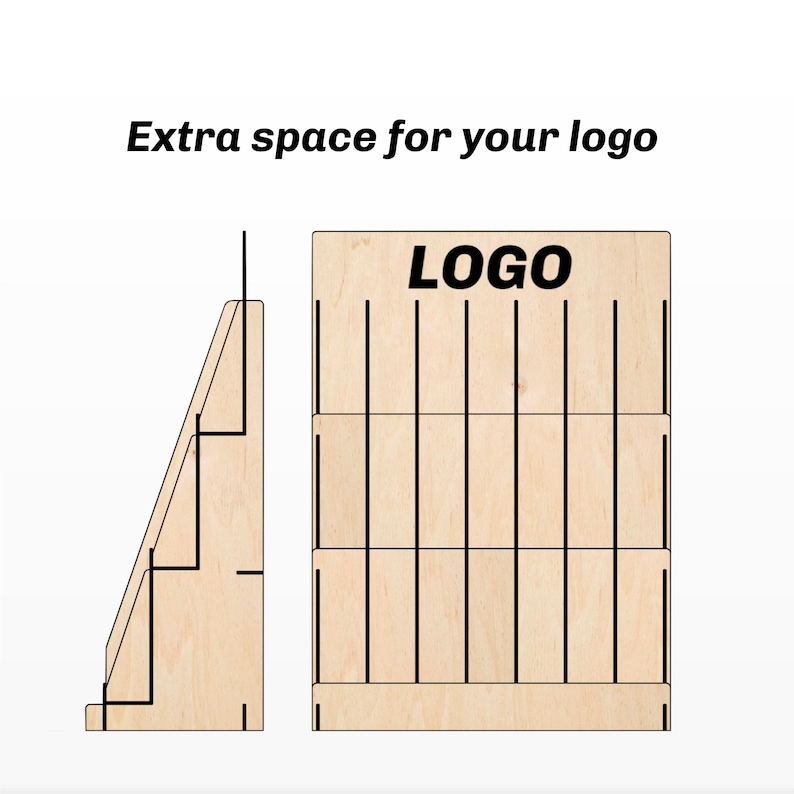 Bookmark Display Stand SVG DXF Laser Cut File - 21 Pockets Bookmark ...
