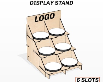 Coaster Display Stand SVG Laser Cut Files for Glowforge, Retail Counter Display Stand, Digital Download