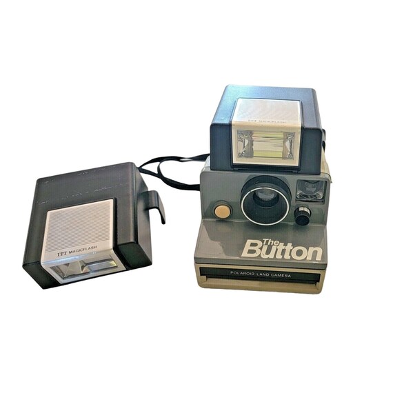Polaroid the Button Instant Film Camera 1981 With 2 Flashes Etsy