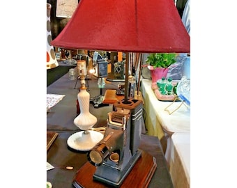 Vintage Upcycled SVE Slide Projector Table Lamp
