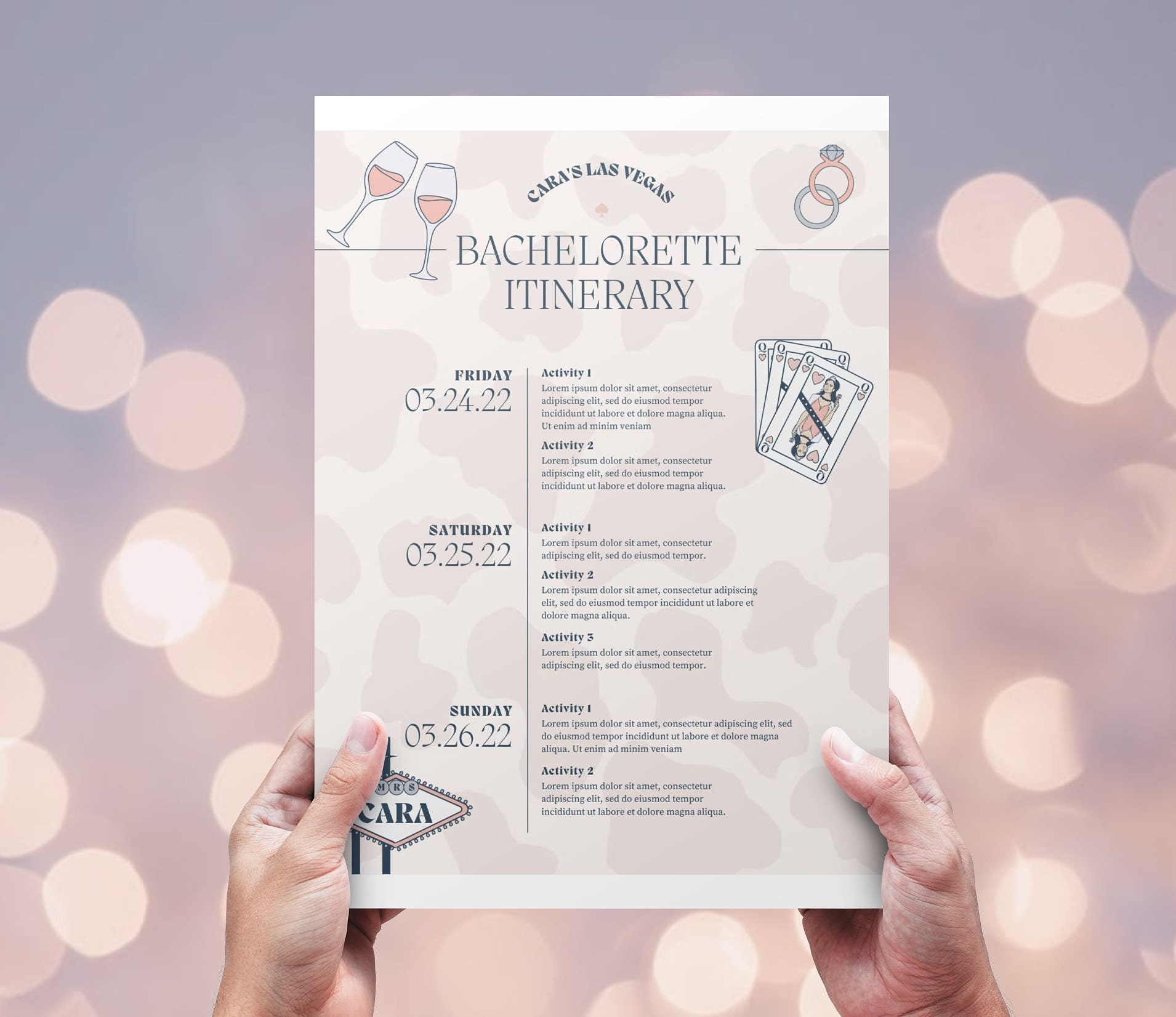Bachelorette Itinerary Template Customizable Editable Etsy Bachelorette Itinerary Template Customizable Editable Etsy