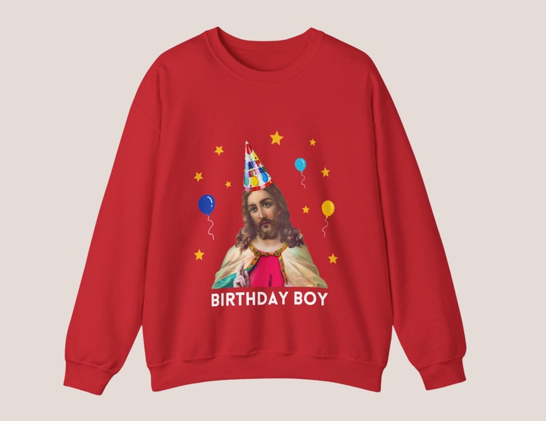 Funny Christmas Sweater Jesus Birthday Boy Christmas Sweater Etsy