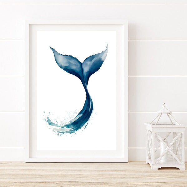 Whale Print - Etsy