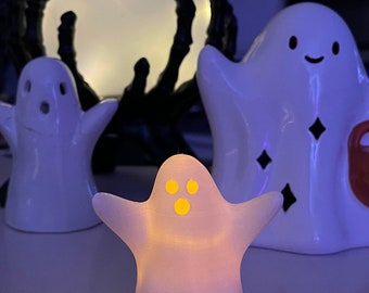 3D Printed Ghost, Tealight Ghost, Halloween Decor, Halloween Gift, Ghost Figurine, Spooky Ghost, Halloween, Spooky Halloween Decorations
