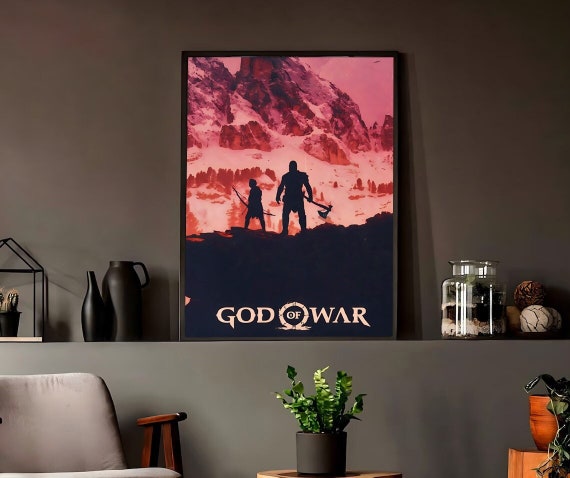 Kratos God War Ascension Poster Decorative Painting Canvas Wall Art Living  Room