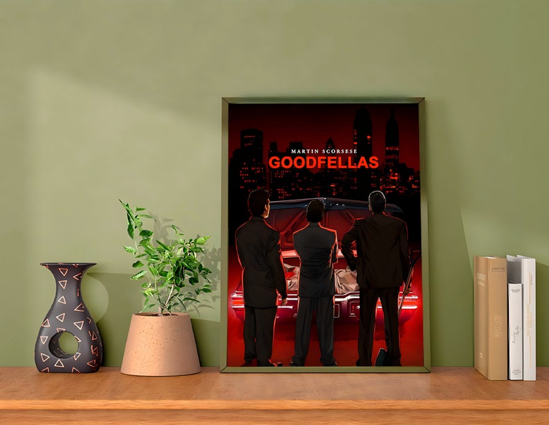 Goodfellas Hand Drawn Poster, Custom Made Cotton Canvas Movie Wall Art