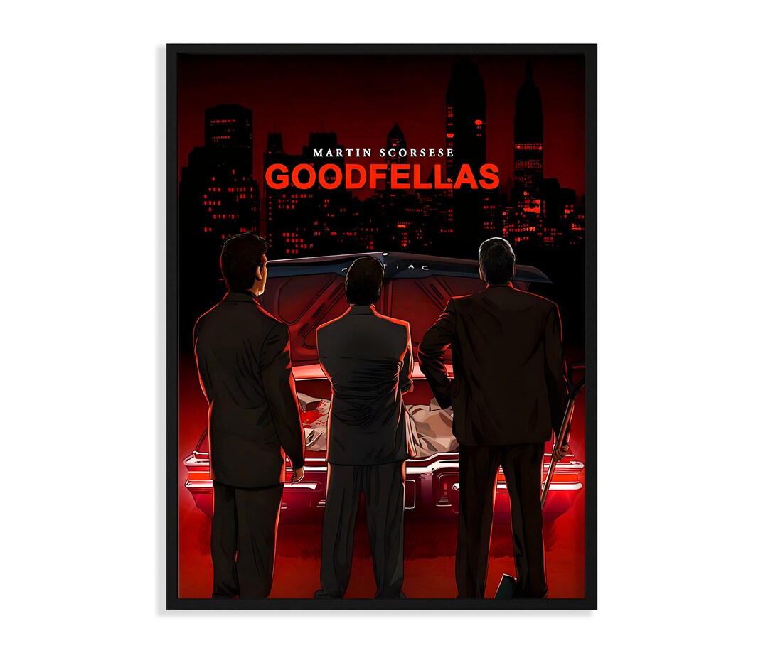 Goodfellas Hand Drawn Poster, Custom Made Cotton Canvas Movie Wall Art