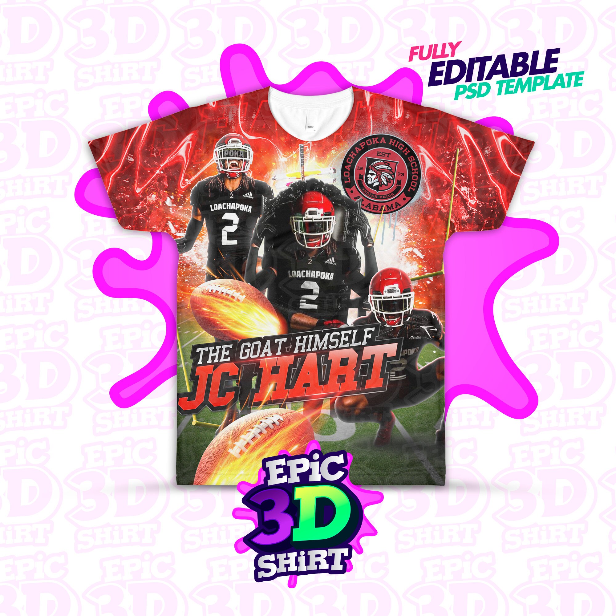 3D Football Shirt Template All Over Print Shirt Sport Shirt Template - Etsy