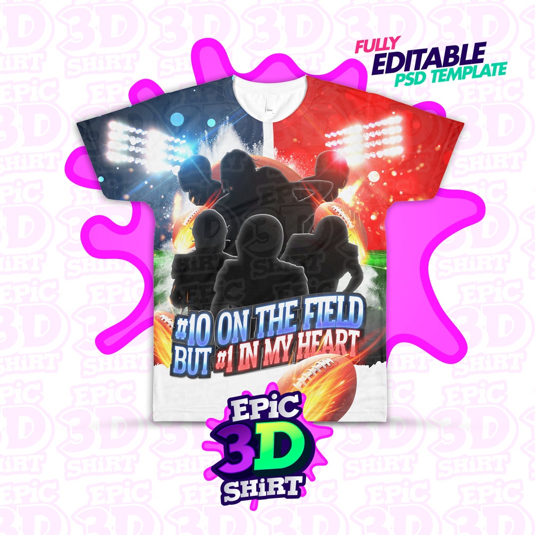 3D Football Shirt Template All Over Print Shirt Sport Shirt Template - Etsy