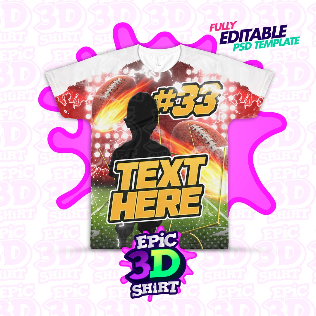 3D Football Shirt Template All Over Print Shirt Sport Shirt Template - Etsy