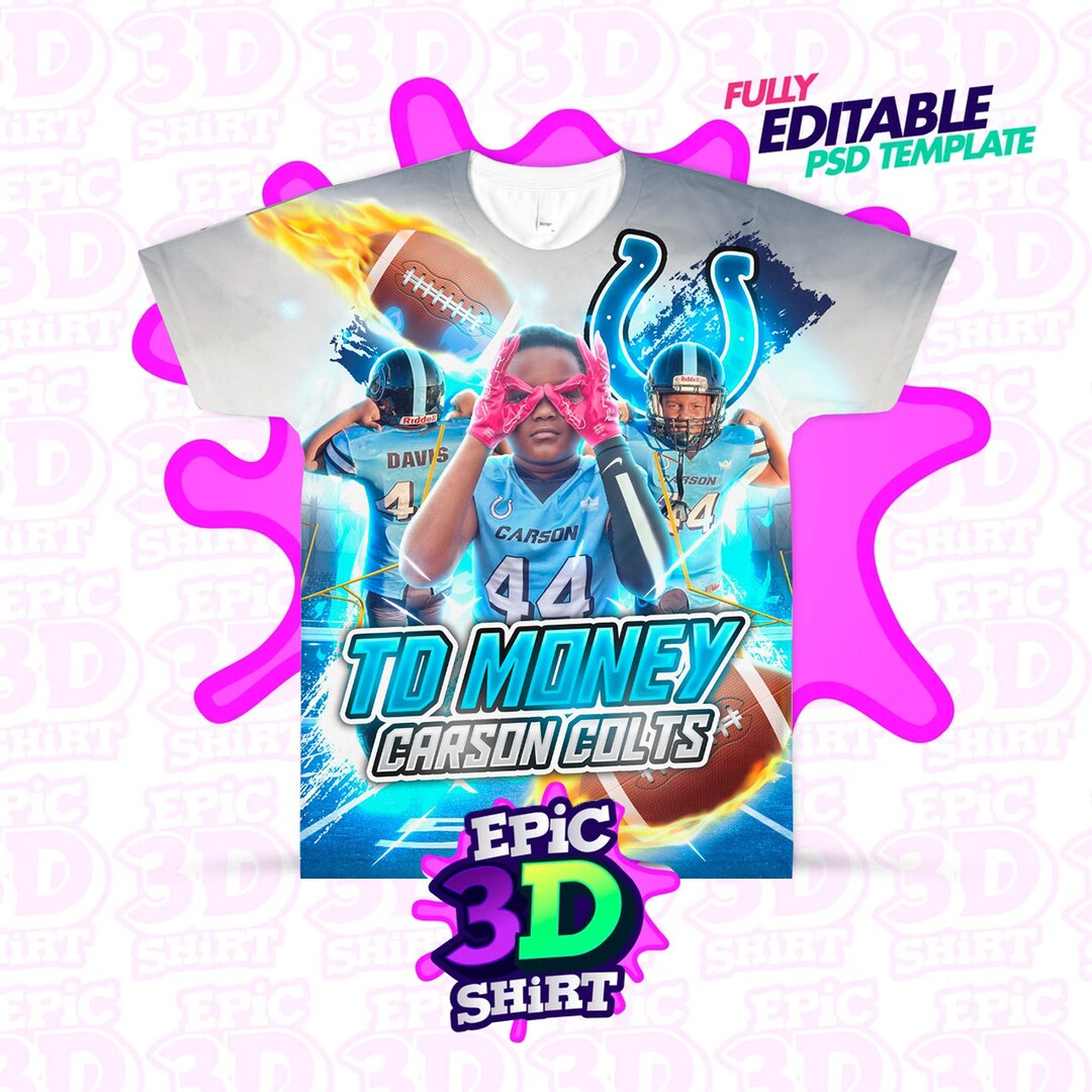 3D Football Shirt Template All Over Print Shirt Sport Shirt Template - Etsy