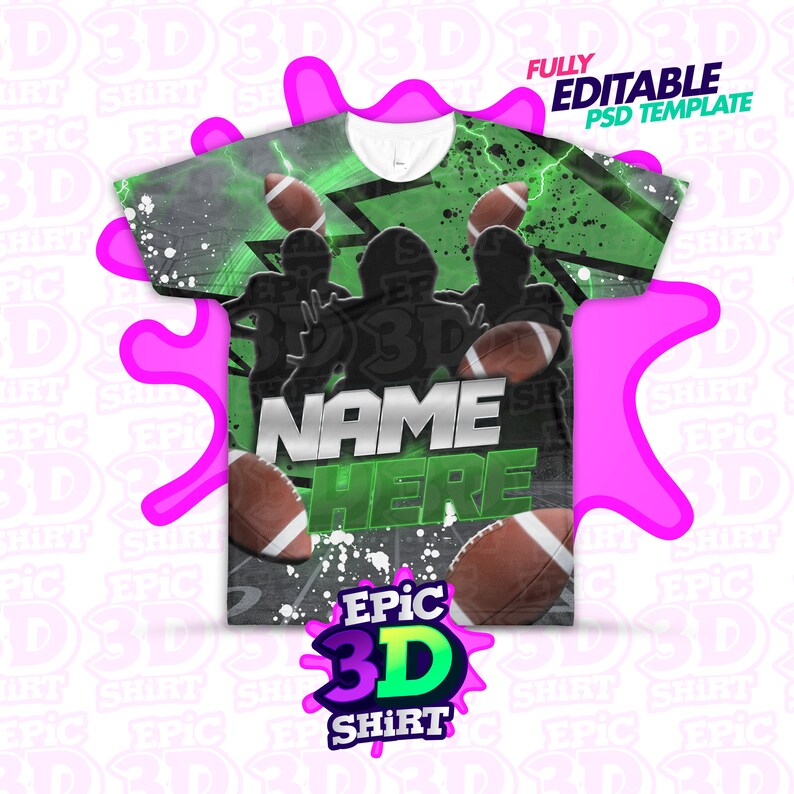 3D Football Shirt Template All Over Print Shirt Sport Shirt Template - Etsy