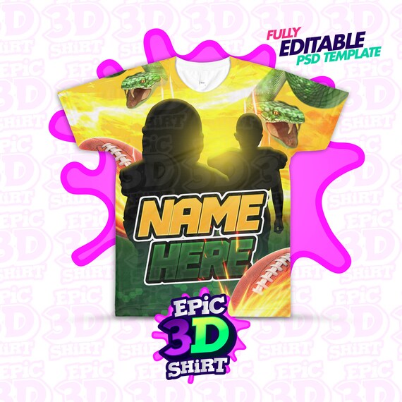 3D Football Shirt Template All Over Print Shirt Sport Shirt - Etsy