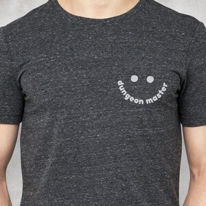 Dungeon Master Short Sleeve Tee| Dnd Shirt Gift| Dungeon and Dragons Smiley Tshirt Present| DM Campaign Gift| Tabletop Games| Role Playing
