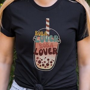 Boba Lover Short Sleeve Tee|  Bubble Tea T Shirt| Boba Milk Tea Tshirt, Bubble Tea friend Present, Kawaii Milk Tea, Gamer Boba Tea Gift