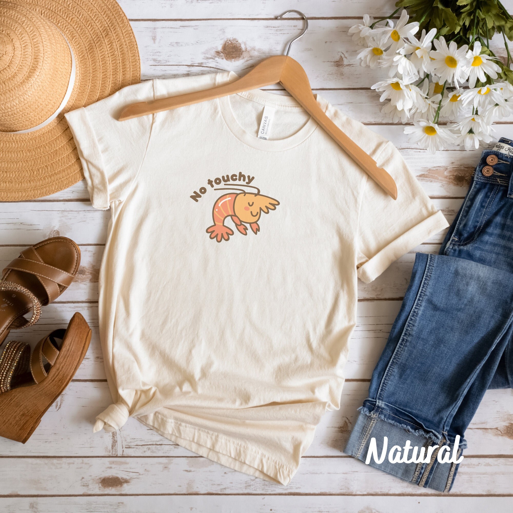No Touchy Tee Camisa de alergia de camarones Mariscos Alergia tee Regalo para la alergia al pescado
