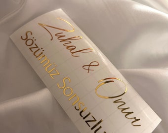 Engagement stickers, personalized stickers, Söz stickers