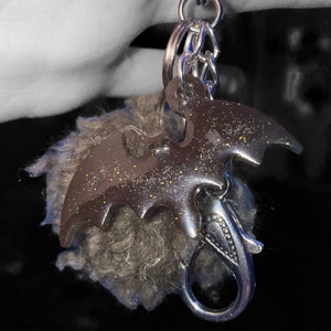 Bat Keychain | Resin Keychain | Handmade | Customizable | Halloween | Fall Time | Made to Order | Made by samsandgrams