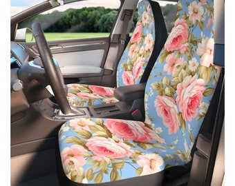 Fundas de asiento de coche Boho Flower para vehículo Shabby Chic Decoración de coche para camión SUV Protectores de asiento Regalo Nuevo conductor Nuevo coche Fundas de asiento universales