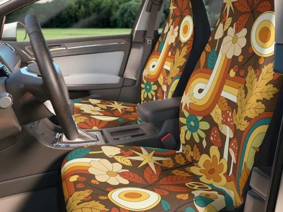 Retro 70s Car Seat Covers,70s Seat Covers for Car,70s Retro Car ...