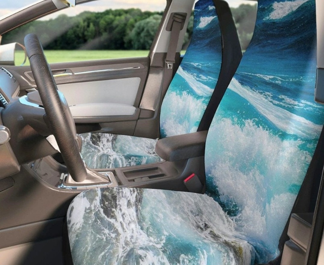 Ocean Wave Car Seat Covers, Beach Car Seat Covers, Sea Car Seat Covers