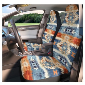 Aztec Car Seat Covers South Western Seat Covers for Car Truck SUV Native Car Decorations Universal Seat Protectors for Vehicle Southwest