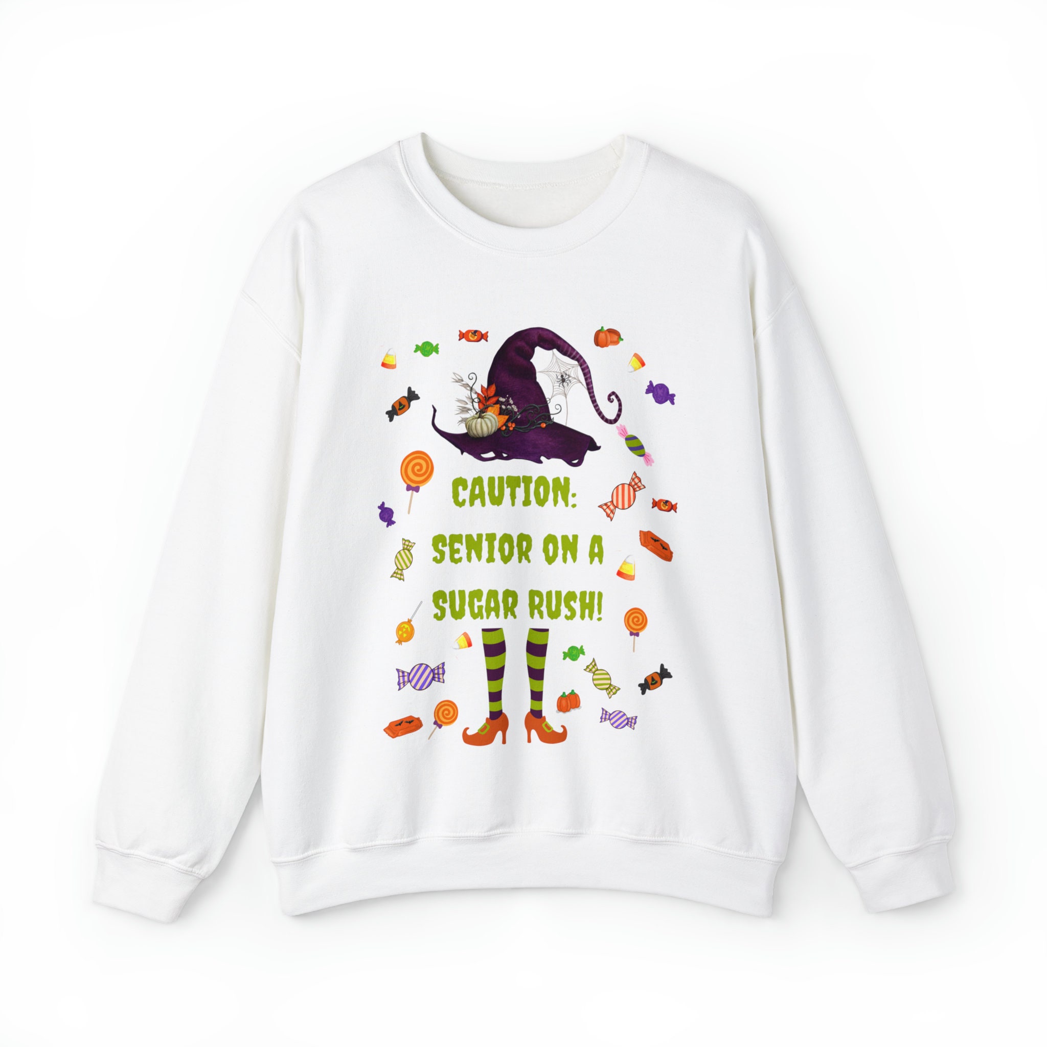 Discover Funny Halloween Sweatshirt for Grandma Halloween Sweatshirt for Seniors Elderly Halloween Costume for NaNa GiGi Halloween Candy Witch Shirt