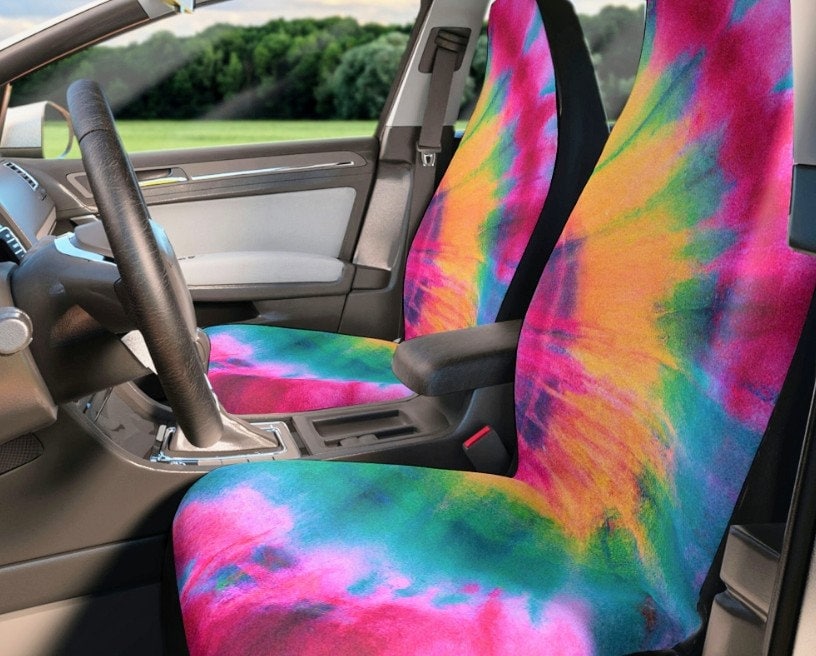 Tie dye top seat covers