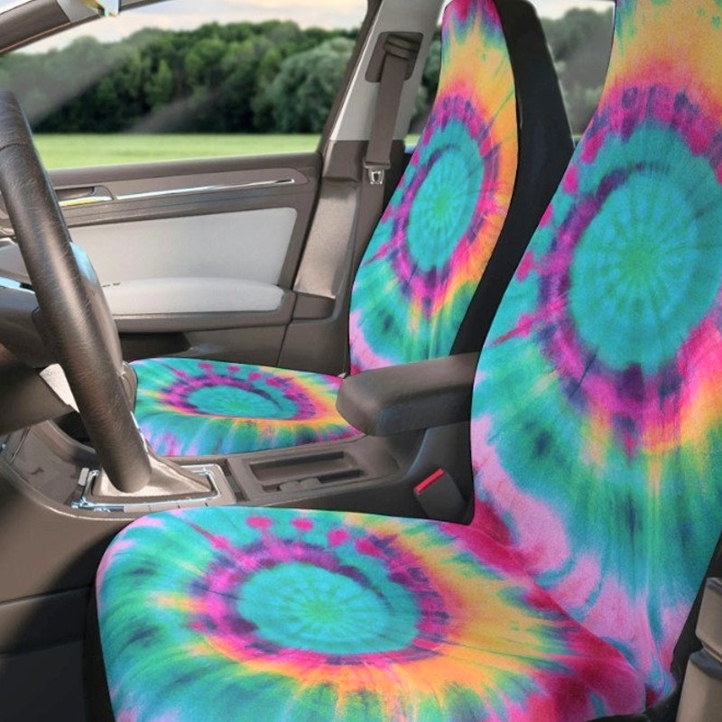 Black Queen Tie Dye Back Car Seat Cover DT02