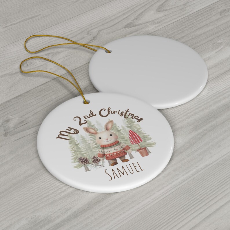 Baby Boy 2nd Christmas Name Ornament Second Christmas Personalized Year