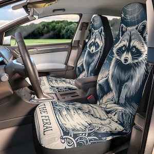 La Carta del Tarot Salvaje, Fundas para Asientos de Coche, Fundas para Asientos de Mapache, Fundas para Asientos de Auto, Camioneta SUV, Ajuste Universal, Regalo para Conductor Principiante, Regalo para 16.º Cumpleaños