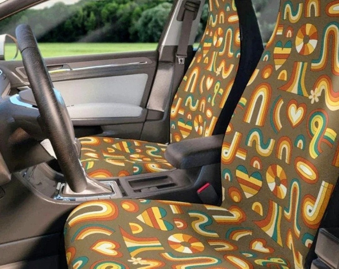70s Retro Car Seat Covers,retro Car Accessories,retro 70s Car ...